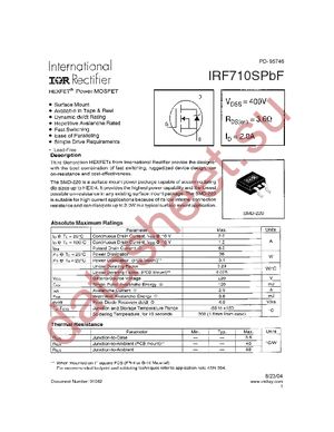 IRF710SPBF datasheet  